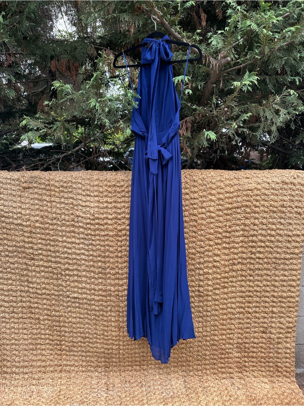 Reformation Andee Dress Navy Halter Open-Back Maxi Dress - Picture 4 of 4